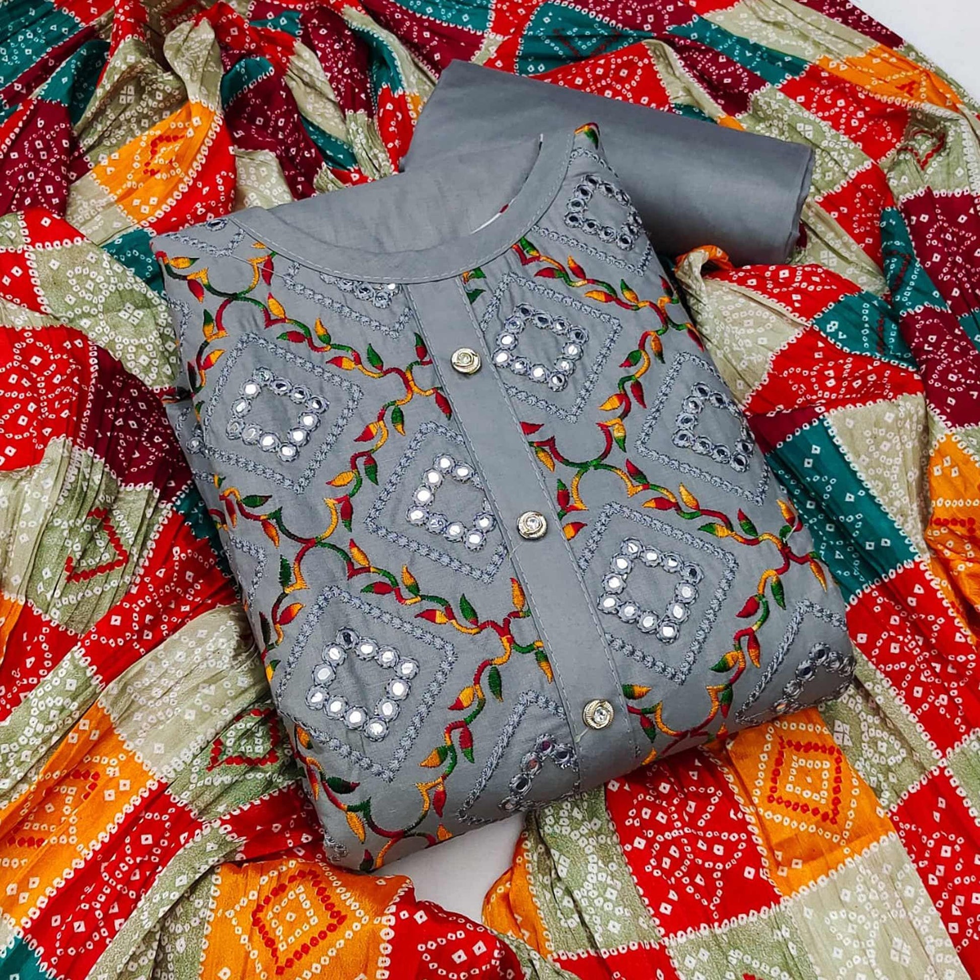 grey-festive-wear-heavy-embroidered-mirror-work-cotton-dress-material-139884