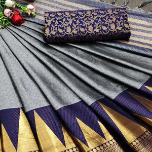 grey-festive-wear-jacquard-woven-border-heavy-cotton-silk-saree-122771