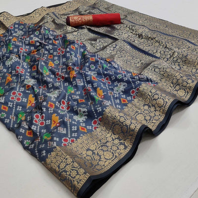 grey-festive-wear-patola-printed-art-silk-saree-142922