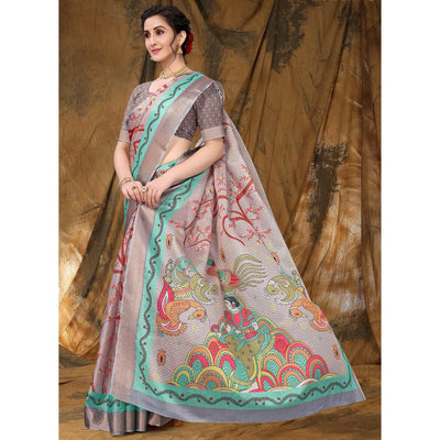 grey-festive-wear-printed-art-silk-saree-141948
