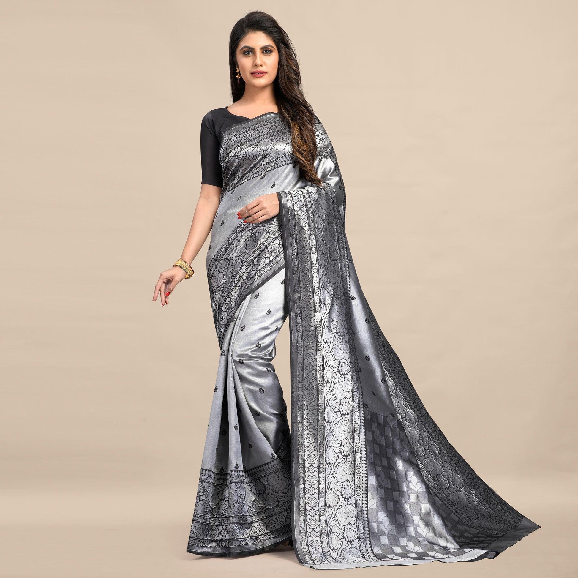 grey-festive-wear-rich-woven-border-soft-banarasi-silk-saree-115859