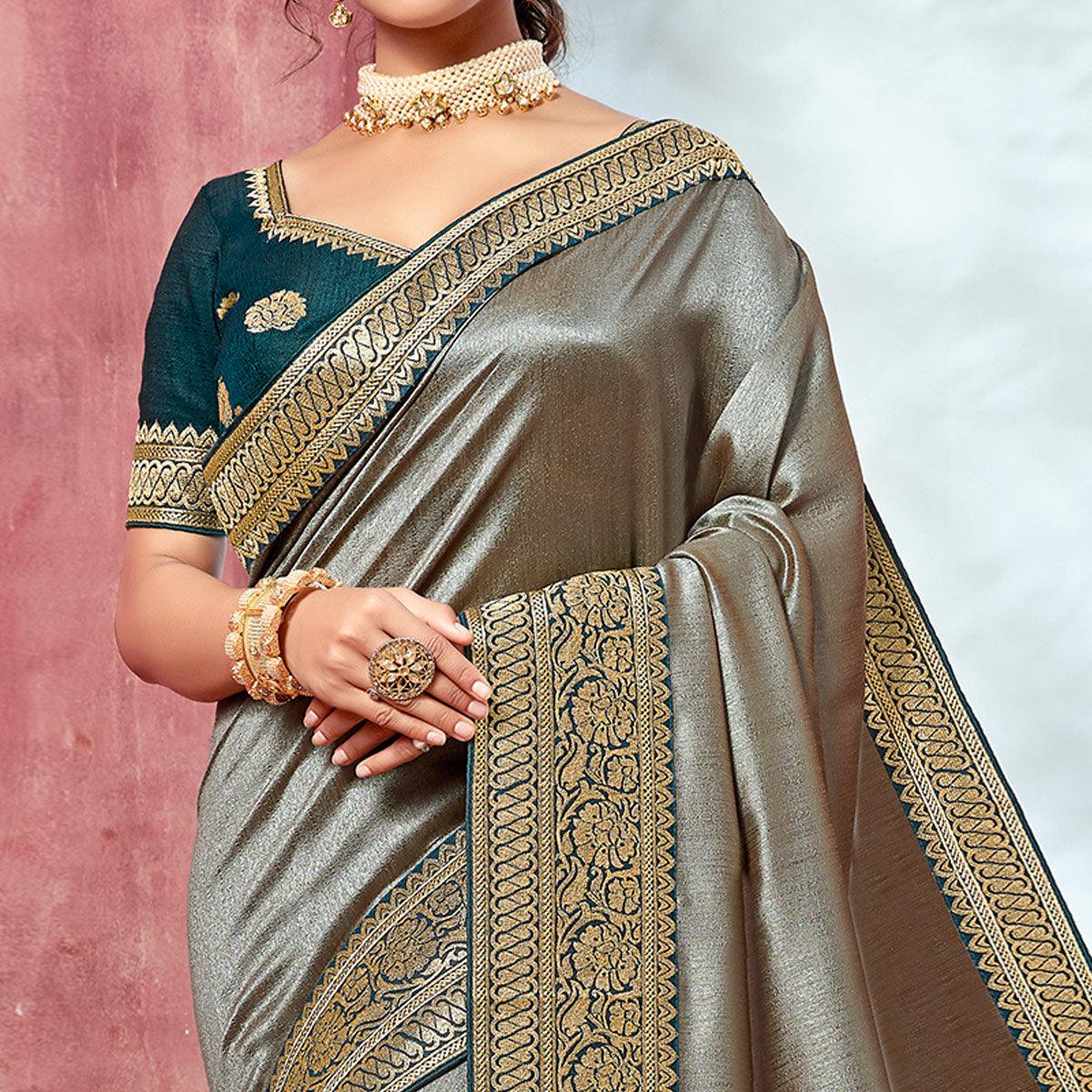 grey-festive-wear-vichitra-silk-saree-with-embroidered-border-117710