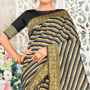 grey-festive-wear-stripe-printed-art-silk-saree-141703