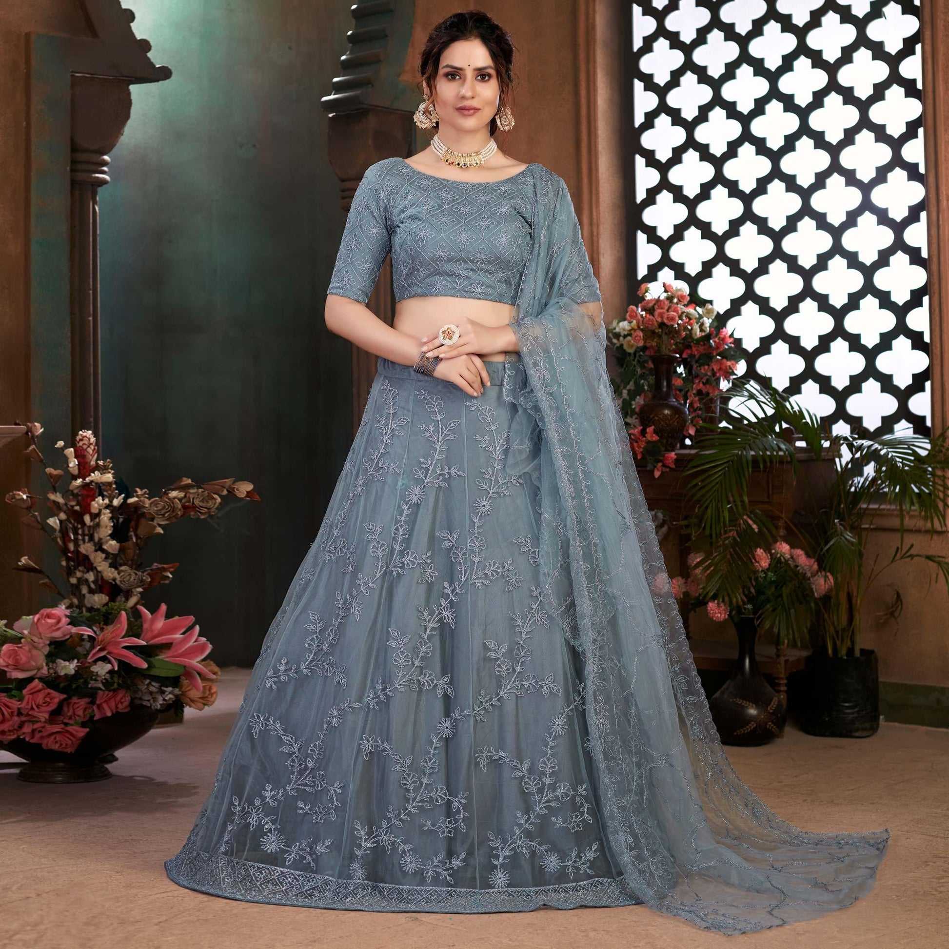 grey-festive-wear-thread-embroidered-net-lehenga-choli-119165