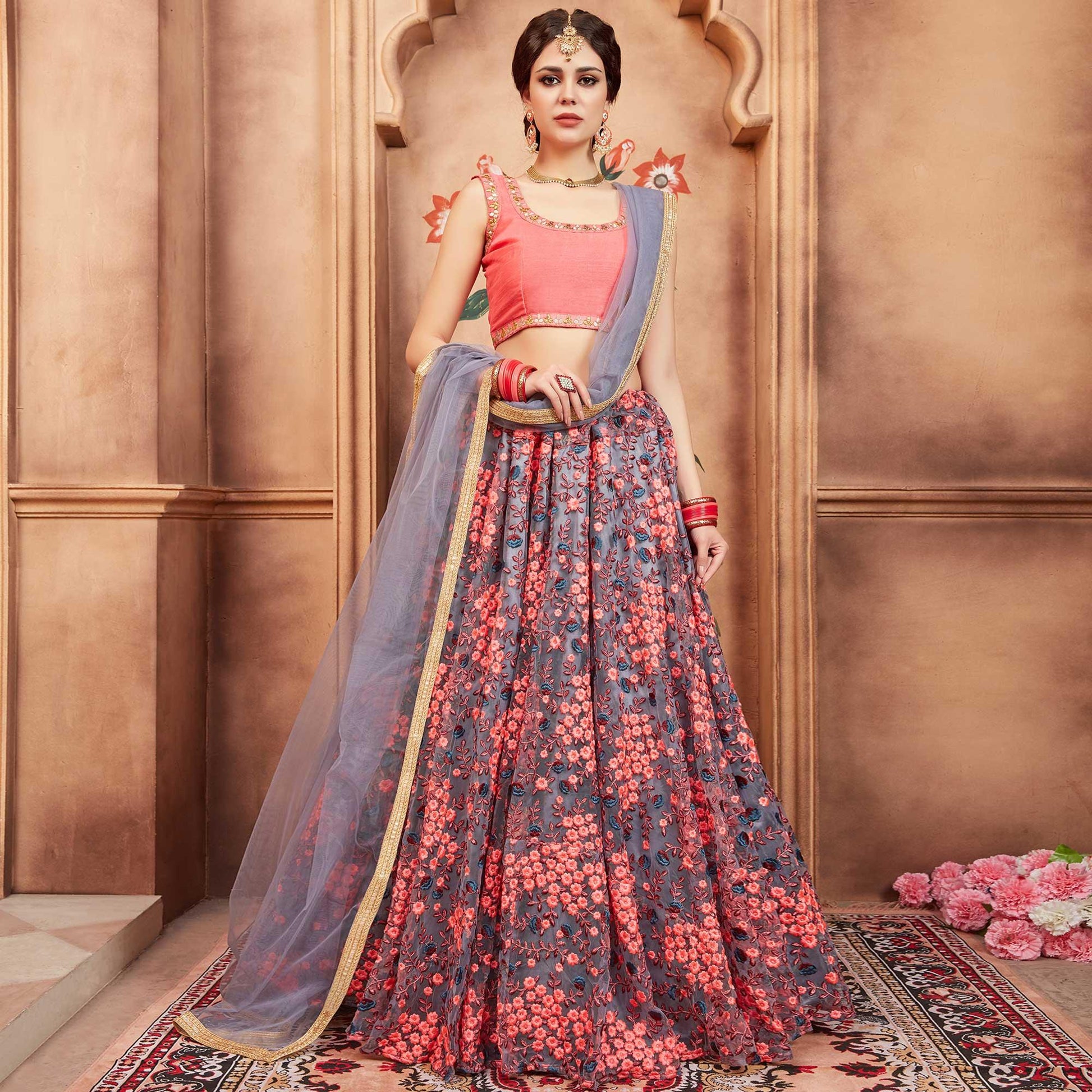 grey-festive-wear-thread-zari-work-soft-net-lehenga-choli-111946