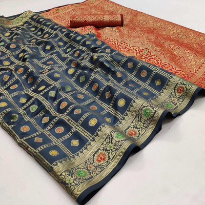 grey-festive-wear-weaving-silk-saree-140114