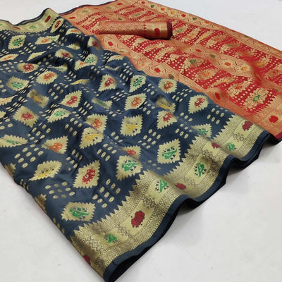 grey-festive-wear-weaving-silk-saree-140122