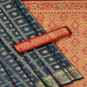 grey-festive-wear-weaving-silk-saree-140114