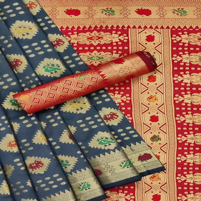 grey-festive-wear-weaving-silk-saree-140122