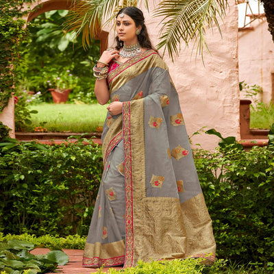 grey-festive-wear-woven-embroidered-organza-saree-128553