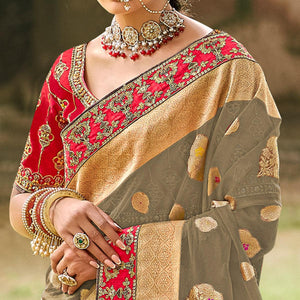 grey-festive-wear-woven-embroidered-organza-saree-128558
