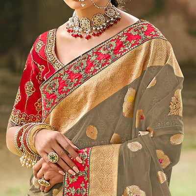 grey-festive-wear-woven-embroidered-organza-saree-128558
