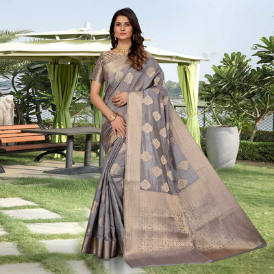 grey-festive-wear-woven-raw-silk-saree-133874