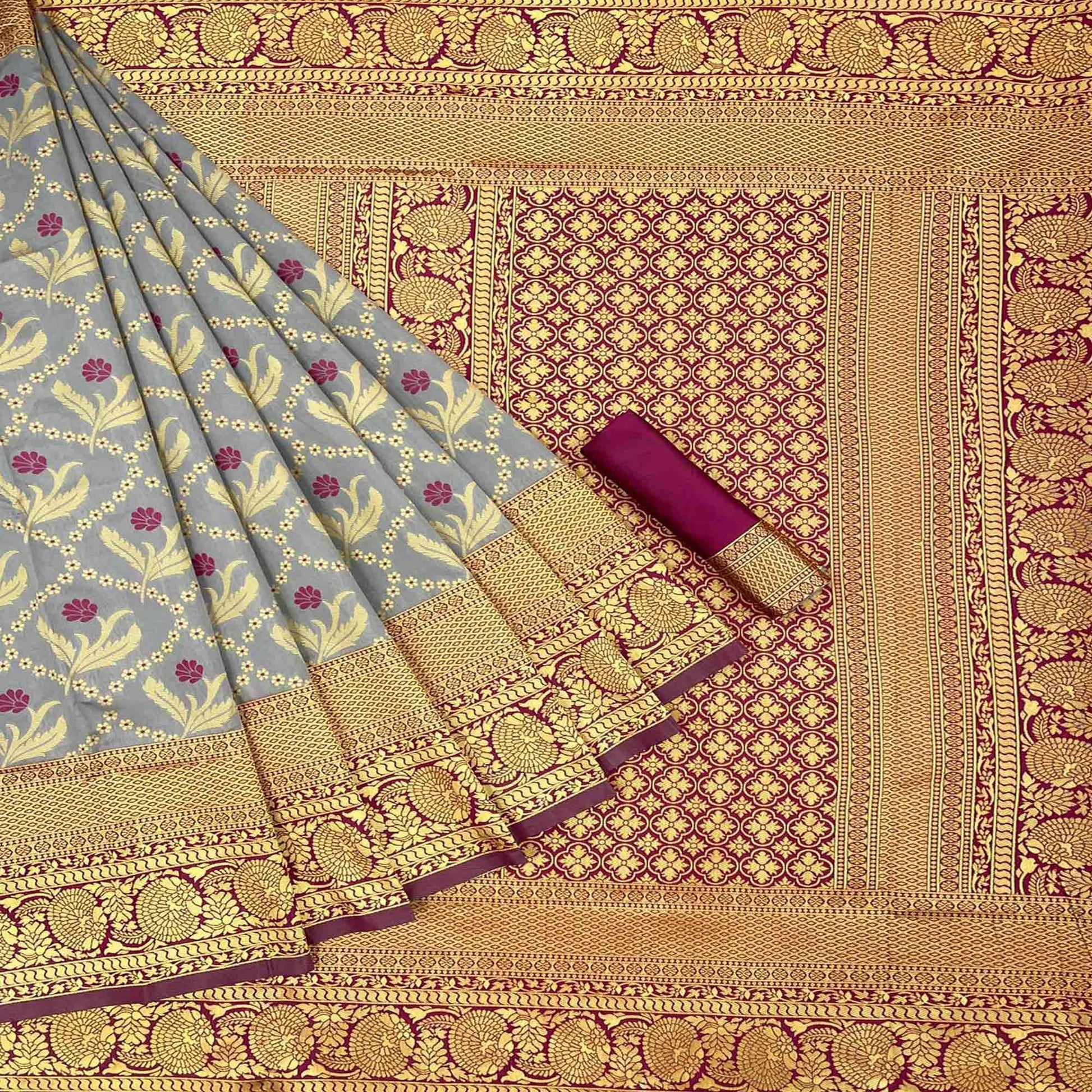 grey-festive-wear-woven-art-silk-saree-141606