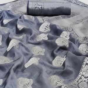 grey-festive-wear-woven-pure-soft-raw-silk-saree-134115