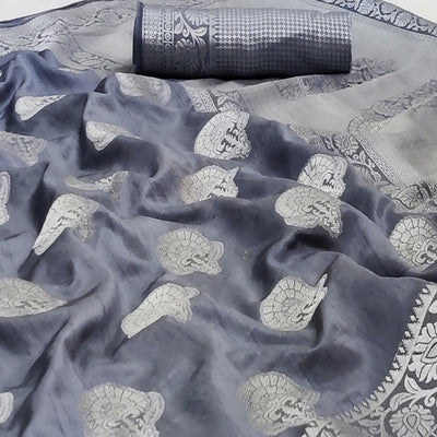 grey-festive-wear-woven-pure-soft-raw-silk-saree-134115