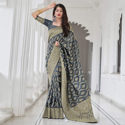 grey-festive-wear-woven-banarasi-art-silk-saree-129574