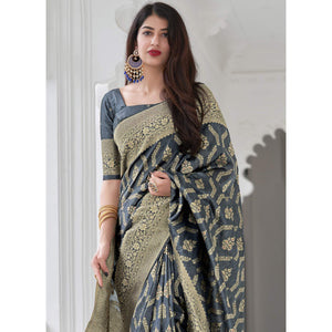 grey-festive-wear-woven-banarasi-art-silk-saree-129574