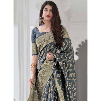 grey-festive-wear-woven-banarasi-art-silk-saree-127400