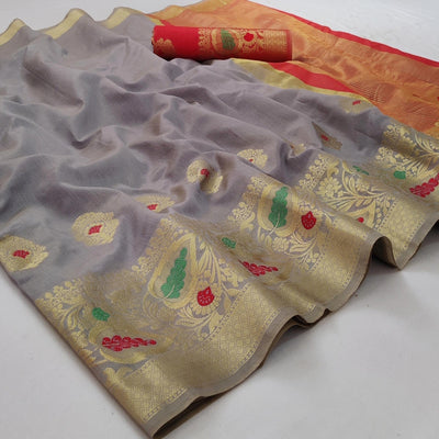 grey-festive-wear-woven-banarasi-saree-with-butta-and-jacquard-border-125944
