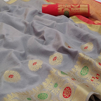 grey-festive-wear-woven-banarasi-saree-with-butta-and-jacquard-border-125938