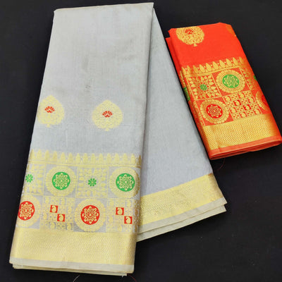 grey-festive-wear-woven-banarasi-saree-with-butta-and-jacquard-border-125938