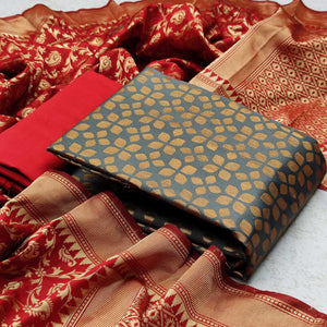 grey-festive-wear-woven-banarasi-silk-dress-material-124376