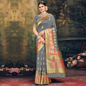 grey-festive-wear-woven-banarasi-silk-saree-127509