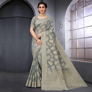 grey-festive-wear-woven-cotton-saree-141934