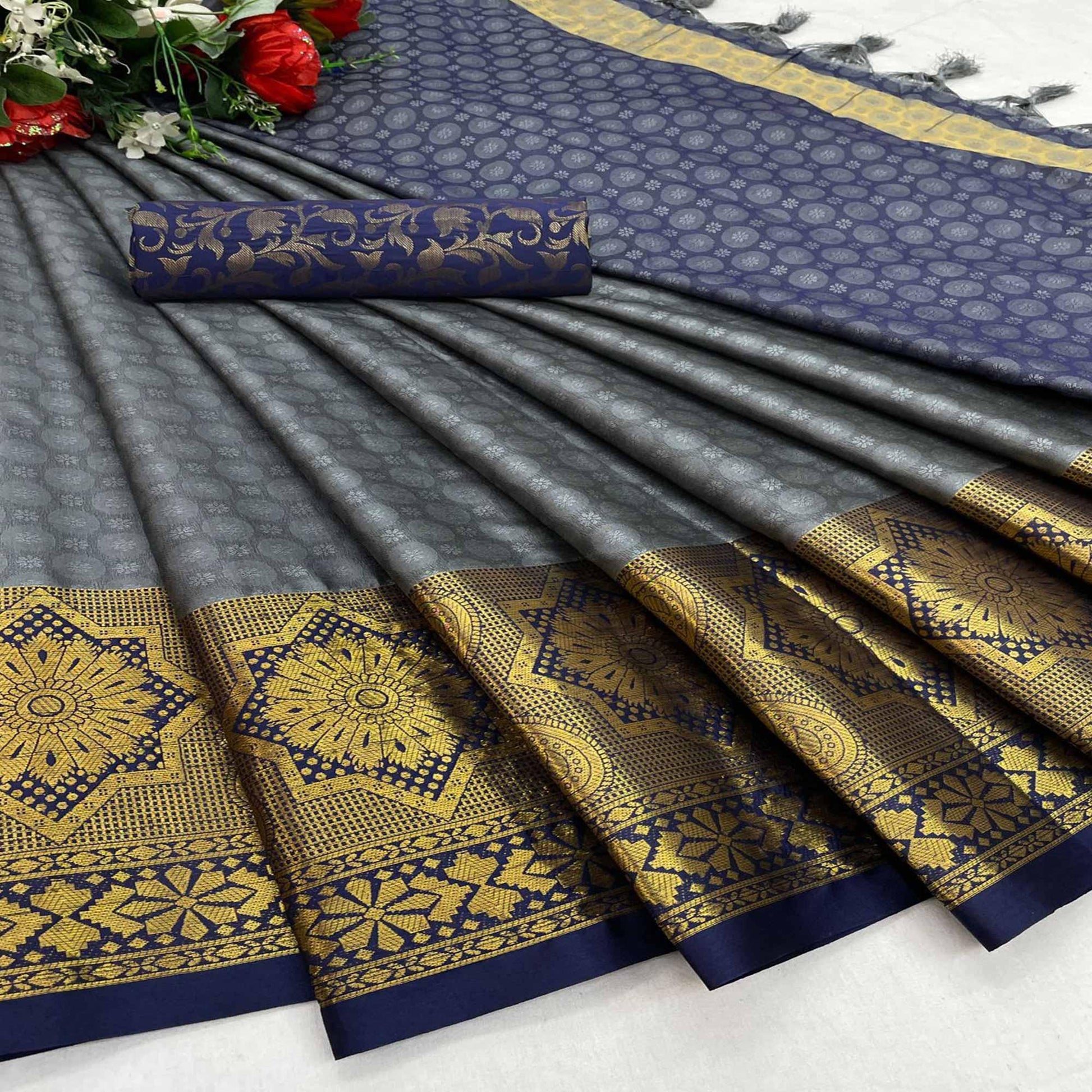 grey-festive-wear-woven-cotton-silk-saree-135476