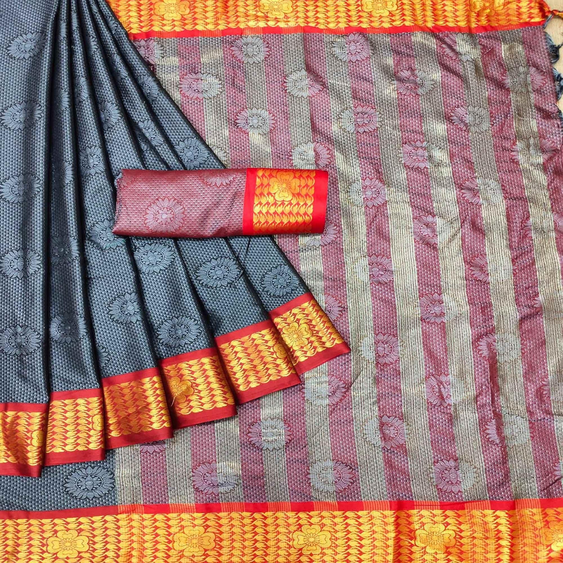 grey-festive-wear-woven-cotton-silk-saree-142279