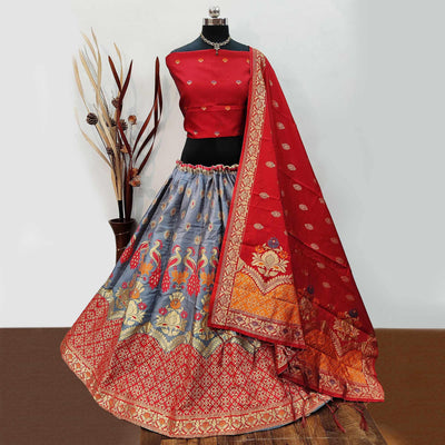 grey-festive-wear-woven-heavy-brocade-lehenga-choli-124763