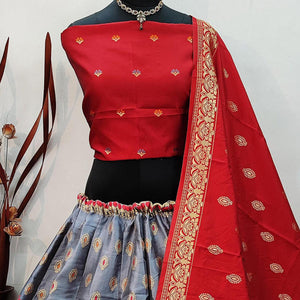 grey-festive-wear-woven-heavy-brocade-lehenga-choli-124763
