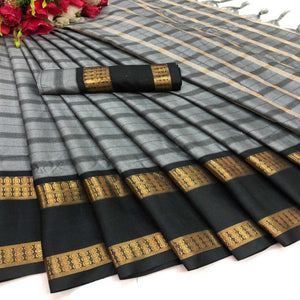 grey-festive-wear-woven-heavy-rich-cotton-silk-saree-127709