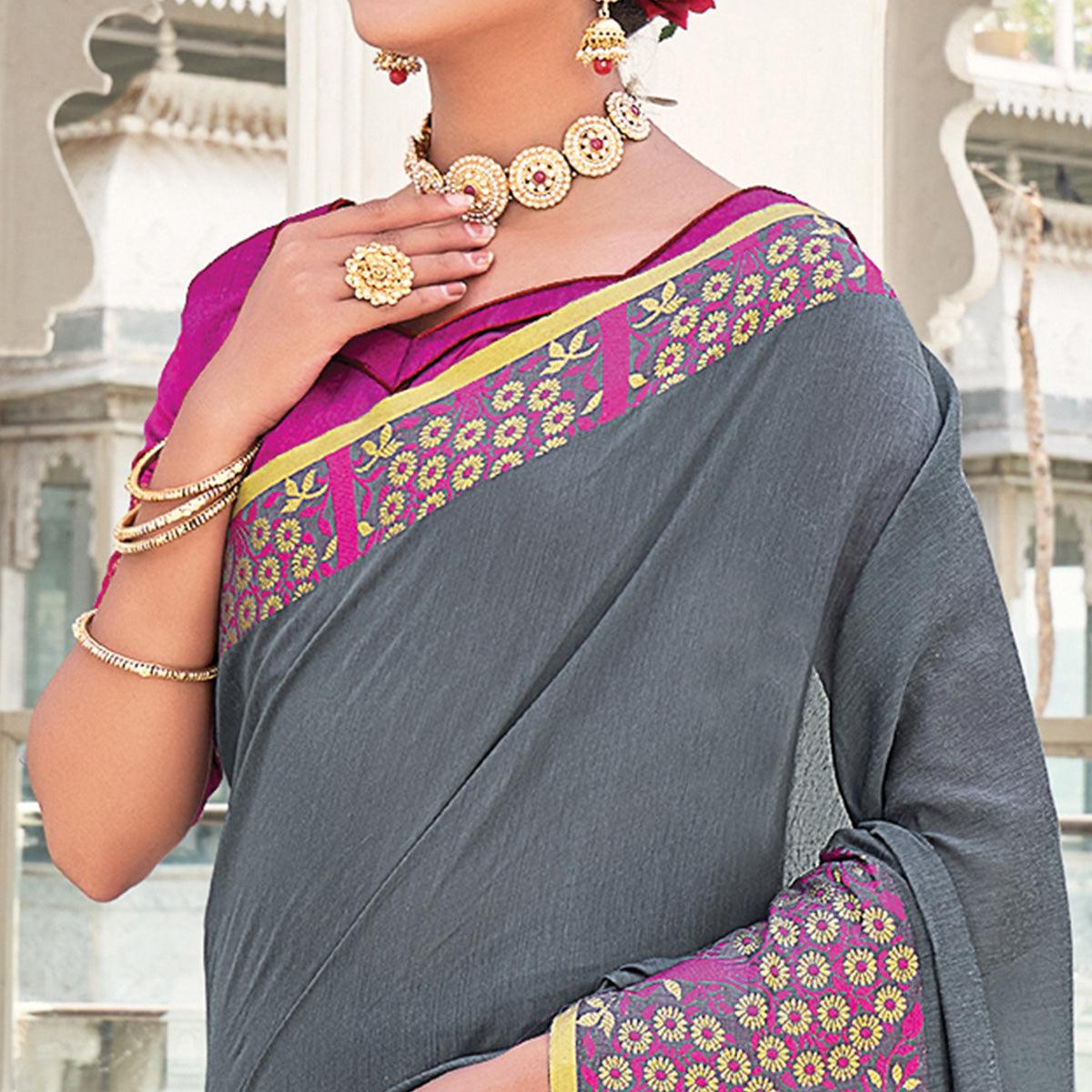 grey-festive-wear-woven-khadi-silk-saree-118564