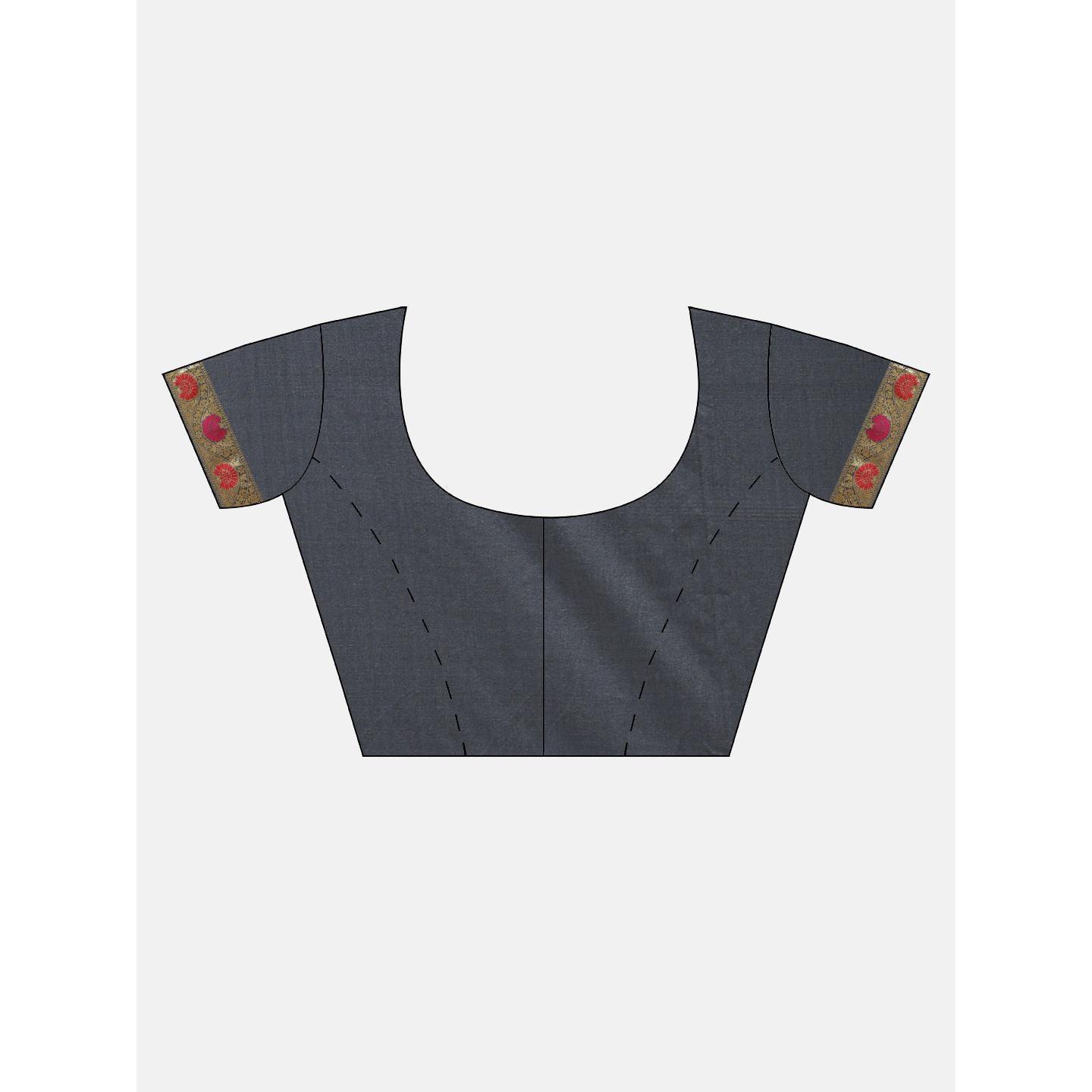 grey-festive-wear-woven-kanjivaram-silk-saree-138560