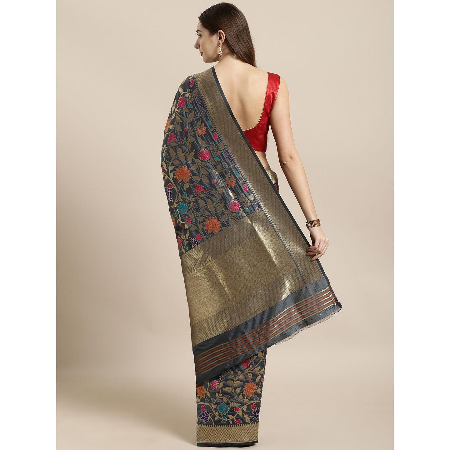grey-festive-wear-woven-kanjivaram-silk-saree-138583