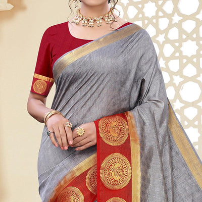grey-festive-wear-woven-kanjiwaram-art-silk-saree-111121