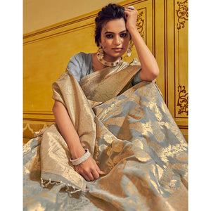 grey-festive-wear-woven-linen-saree-140748