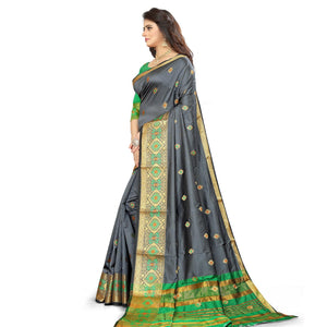 grey-festive-wear-woven-maithili-silk-saree-114088