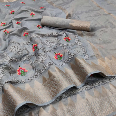grey-festive-wear-woven-organza-saree-with-floral-embroidery-butta-work-136554