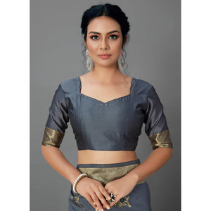 grey-festive-wear-woven-silk-blend-saree-126448
