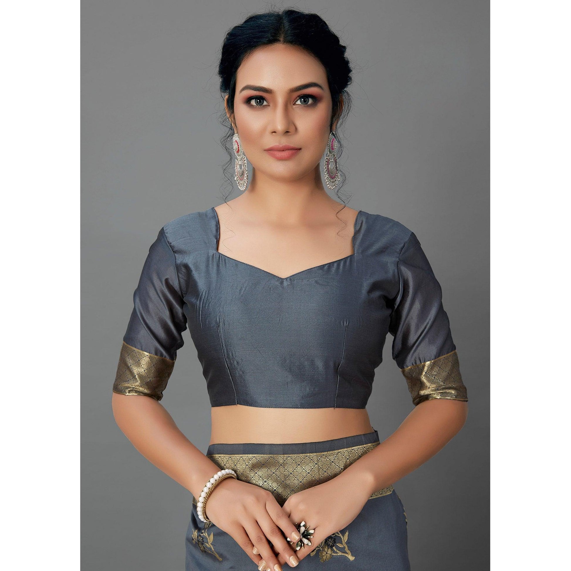 grey-festive-wear-woven-silk-blend-saree-126448