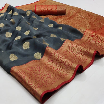 grey-festive-wear-woven-soft-organza-saree-136528
