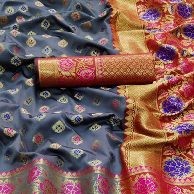 grey-festive-wear-woven-silk-saree-118754