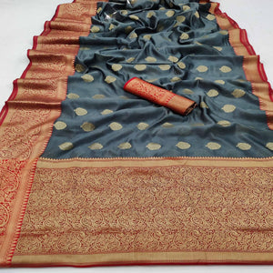 grey-festive-wear-woven-soft-organza-saree-136528