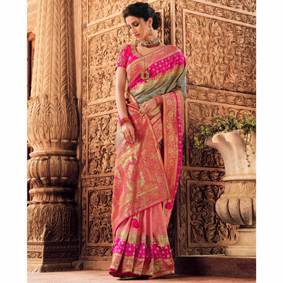 grey-festive-wear-woven-silk-saree-130733