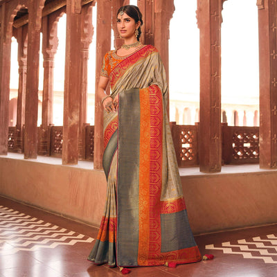 grey-festive-wear-woven-silk-saree-138268