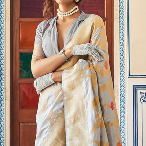 grey-festive-wear-woven-silk-saree-with-tassels-141172