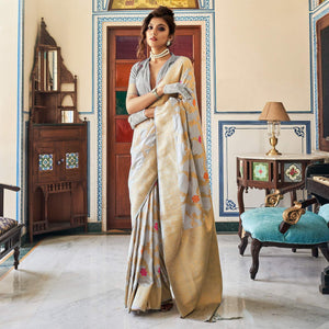 grey-festive-wear-woven-silk-saree-with-tassels-141172